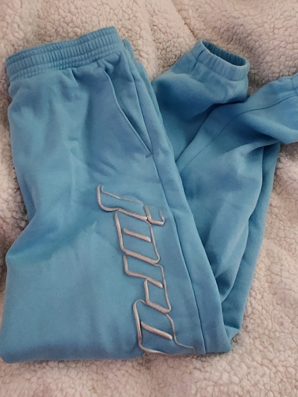 Jordan Kids Light Blue Sweatpants with Script Logo